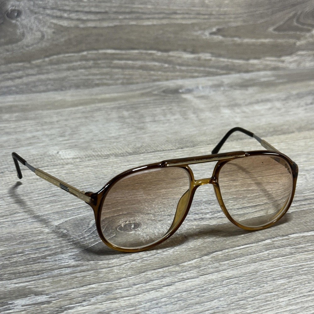 Carrera 5300E Optyl Vario Aviator Glasses Frames 56-16 Brown Tortoise Vintage